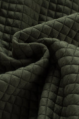 Green Retro Quilted Flap Pocket Button Shacket Jackets JT's Designer Fashion