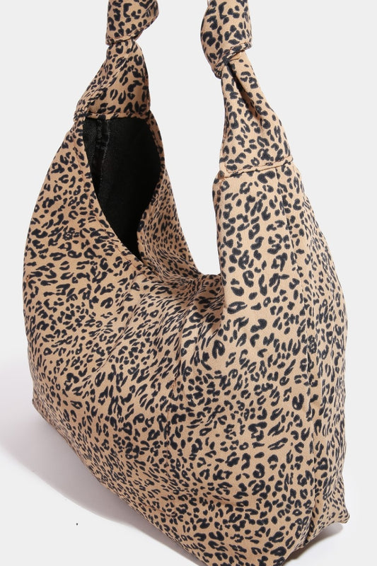 Fame Leopard Knotted Strap Shoulder Bag Shoulder Bags JT's Designer Fashion