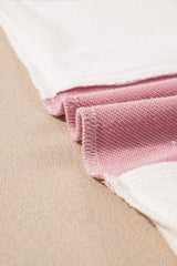 Beige Colorblock Patchwork Drop Shoulder Crewneck Sweatshirt Sweatshirts & Hoodies JT's Designer Fashion