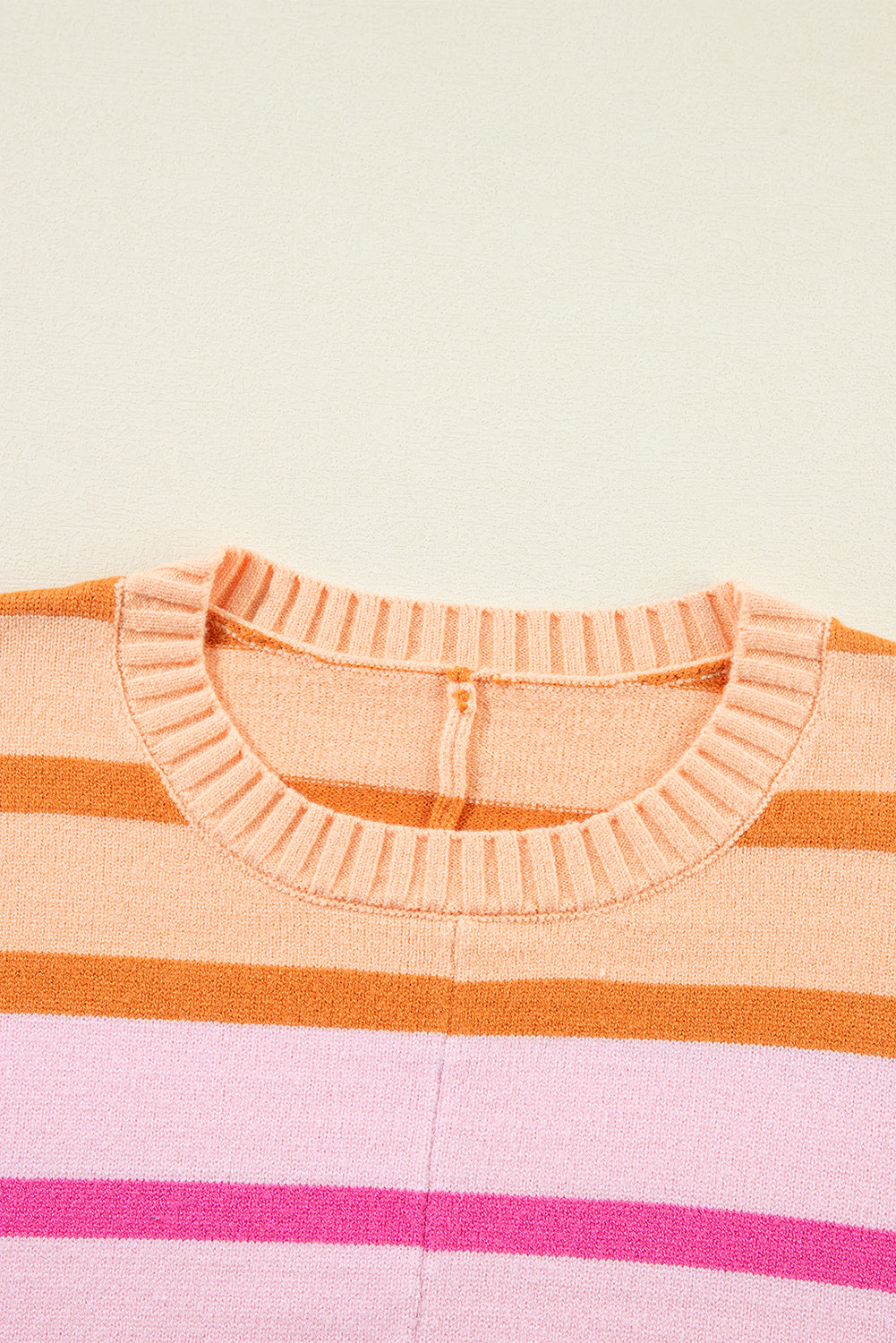 Multicolour Gradient Ribbed Edge Loose Sweater Sweaters JT's Designer Fashion
