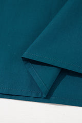 Blue Sapphire Colorblock Split V Neck Puff Sleeve Mini Dress Dresses JT's Designer Fashion