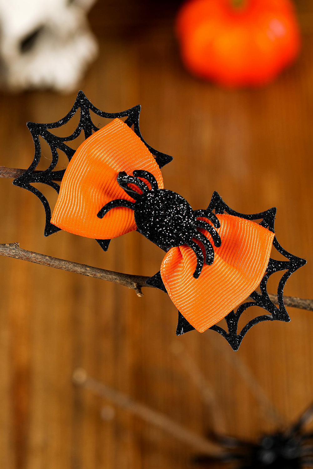 Carrot Spider Web Bowknot Halloween Hair Clip Headwear JT's Designer Fashion