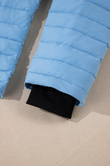 Myosotis Solid Color Quilted Zip-up Puffer Jacket Jackets JT's Designer Fashion