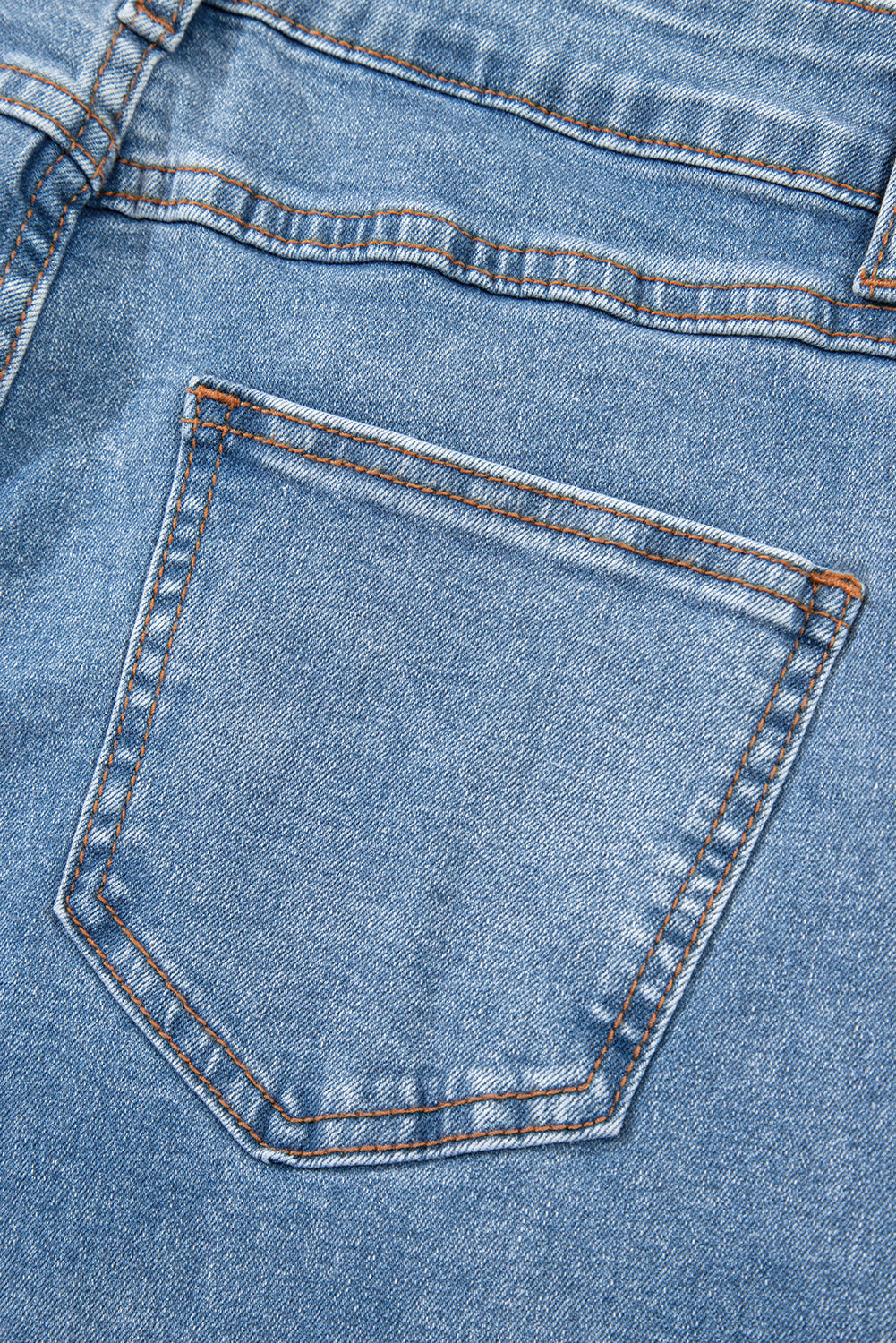 Blue Mid Rise Asymmetrical Waist Wide Leg Jeans Jeans JT's Designer Fashion
