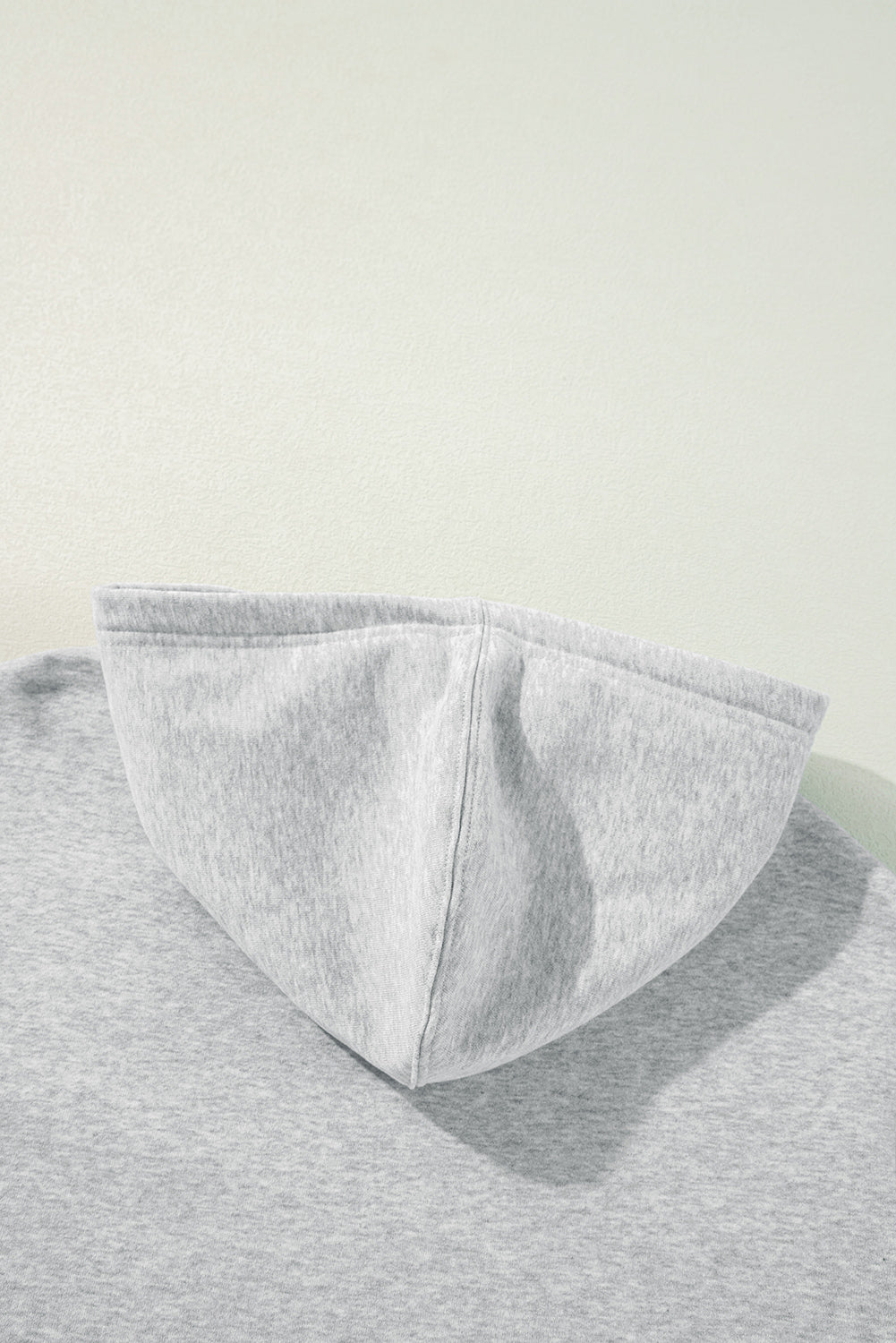 Light Grey Solid Color Fleece Lined Drawstring Hoodie with Pocket Sweatshirts & Hoodies JT's Designer Fashion