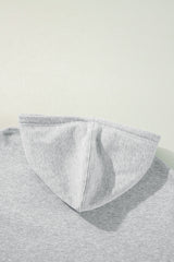 Light Grey Solid Color Fleece Lined Drawstring Hoodie with Pocket Sweatshirts & Hoodies JT's Designer Fashion