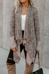Leopard Open Front Cardigan Sweaters & Cardigans JT's Designer Fashion