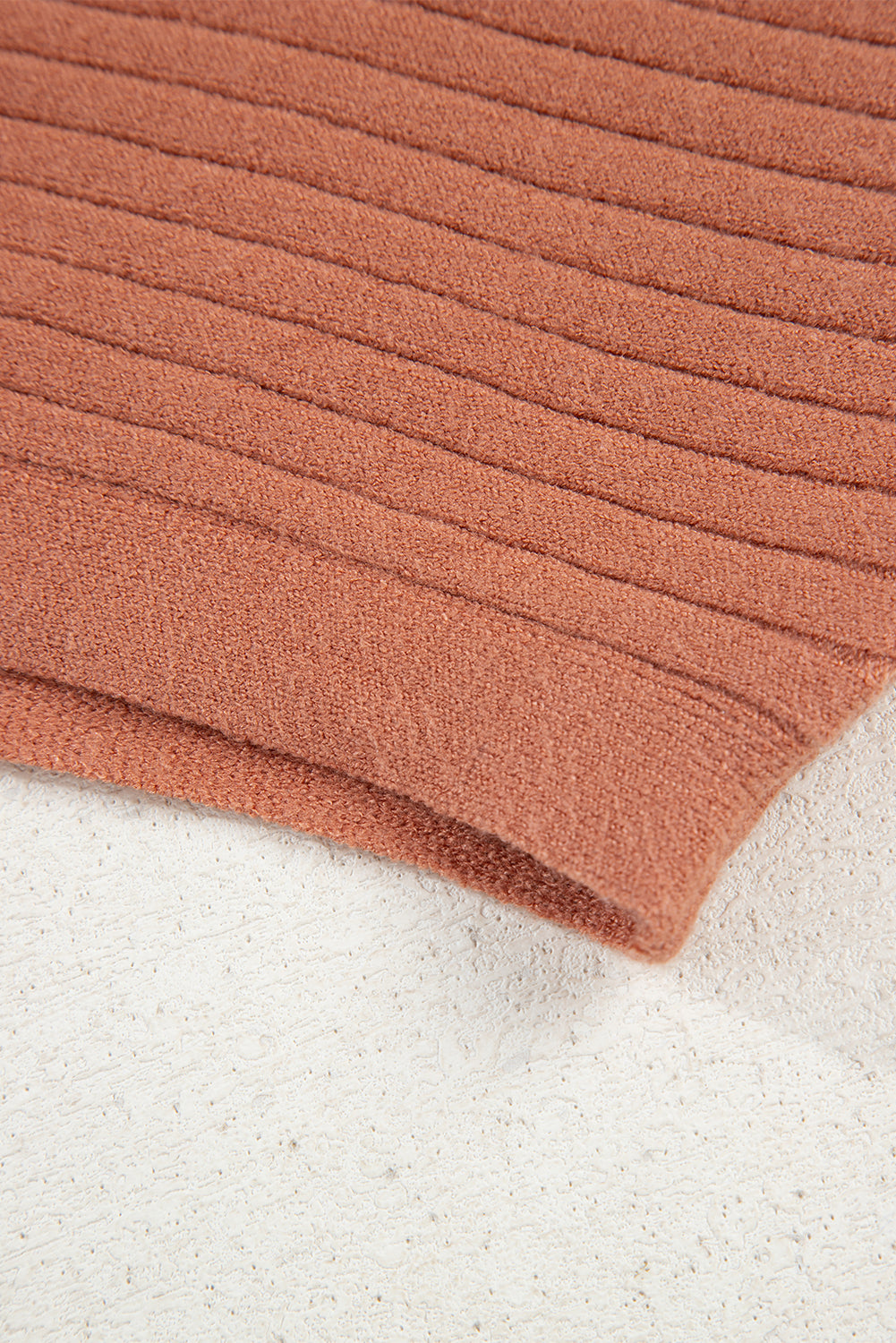 Apricot Pink Wide Rib Knit Button Front Dolman Sleeve Sweater Cardigan Cardigans JT's Designer Fashion