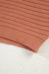 Apricot Pink Wide Rib Knit Button Front Dolman Sleeve Sweater Cardigan Cardigans JT's Designer Fashion
