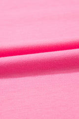 Pink Contrast Bow Trim Pearl Puff Sleeve Blouse and Skort 2pcs Set Short Sets JT's Designer Fashion