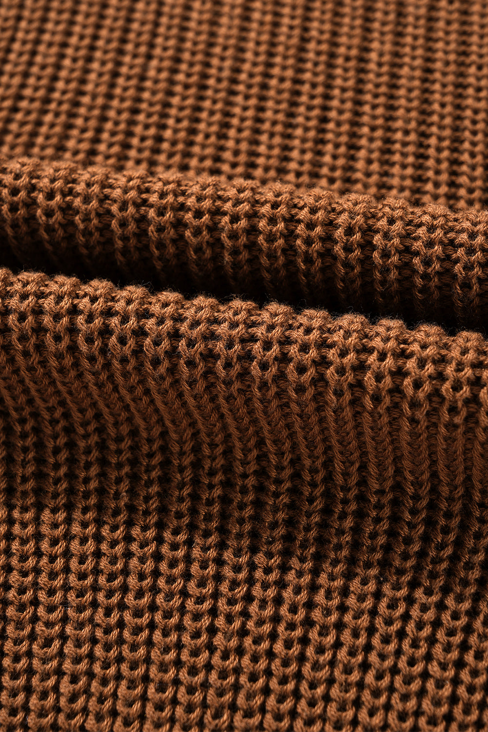 Chestnut Beaded Drop Shoulder Round Neck Sweater Sweaters JT's Designer Fashion