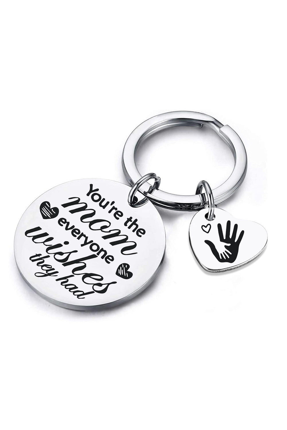 Mothers Day Lettered Heart Shape Alloy Keychain Other Accessories JT's Designer Fashion