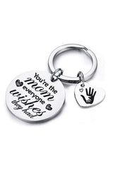 Mothers Day Lettered Heart Shape Alloy Keychain Other Accessories JT's Designer Fashion
