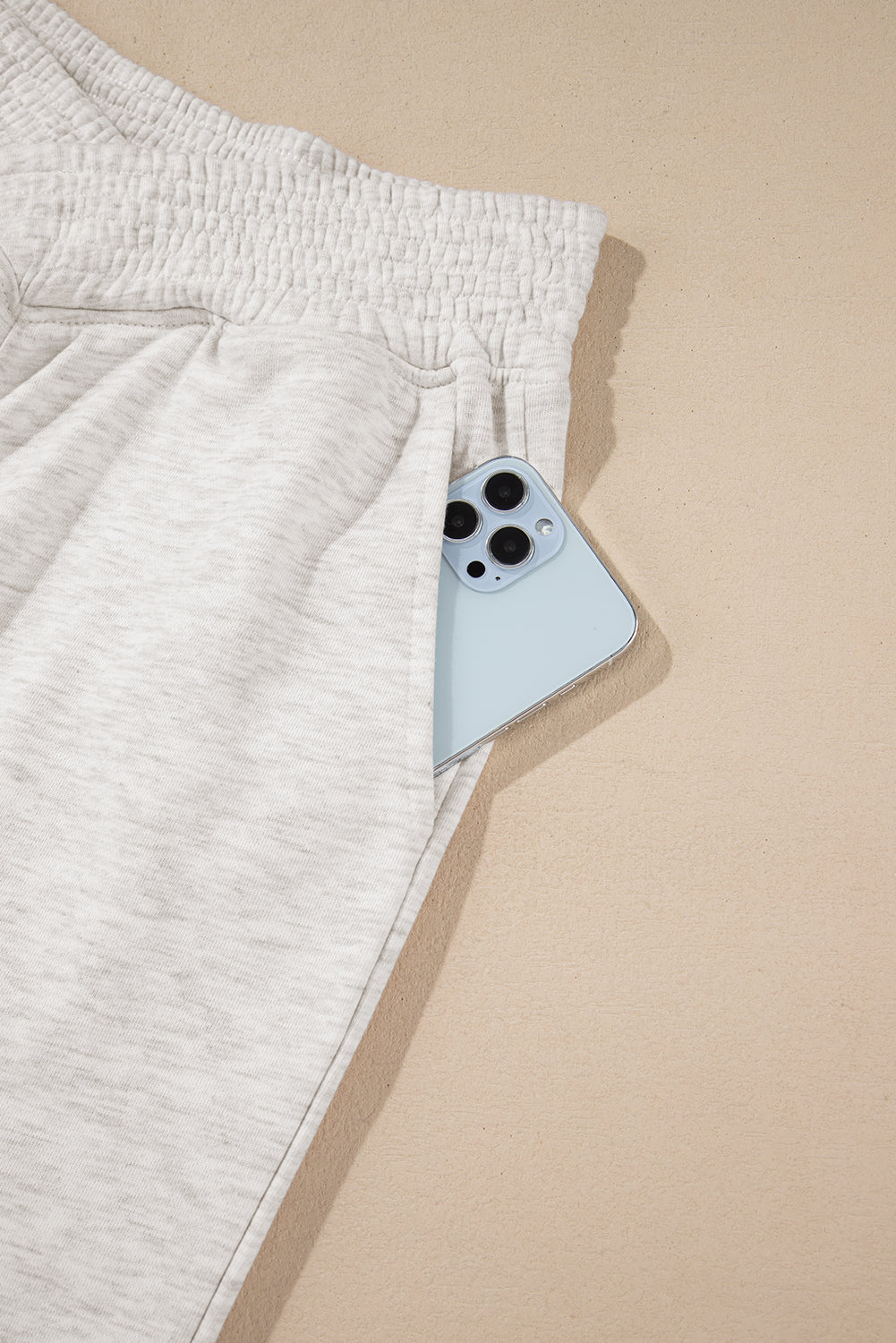 Light Grey Cross-Waist Wide Leg Lounge Pants Pants & Culotte JT's Designer Fashion