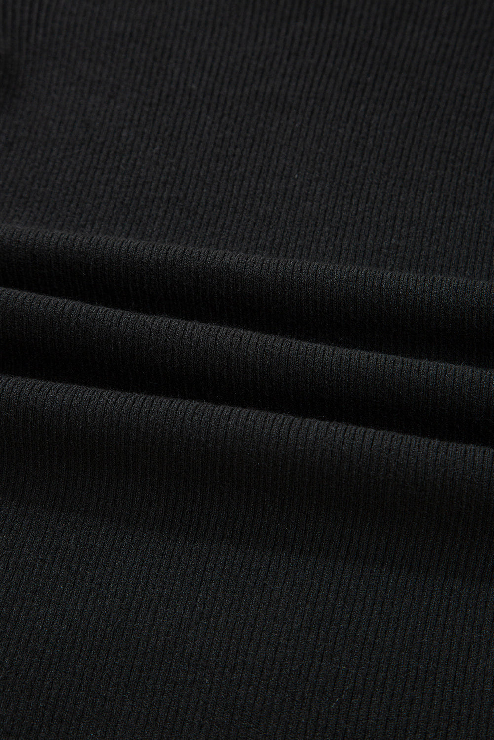 Black Ribbed Knit Cold Shoulder Sweater Sweaters JT's Designer Fashion