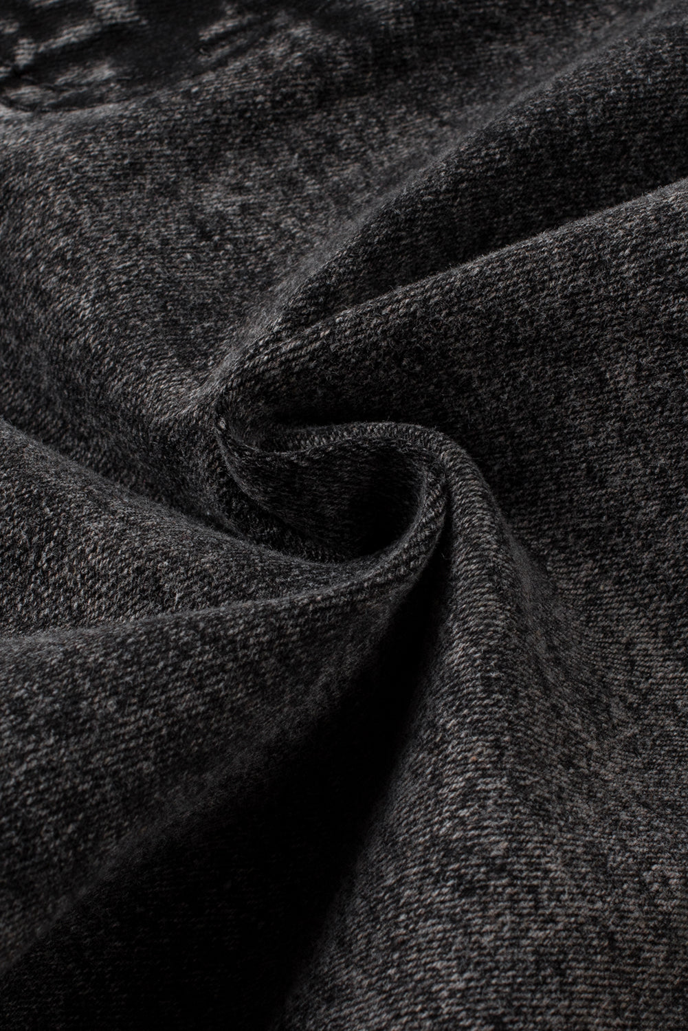 Black Vintage Washed Frilled High Waist Denim Shorts Denim Shorts JT's Designer Fashion