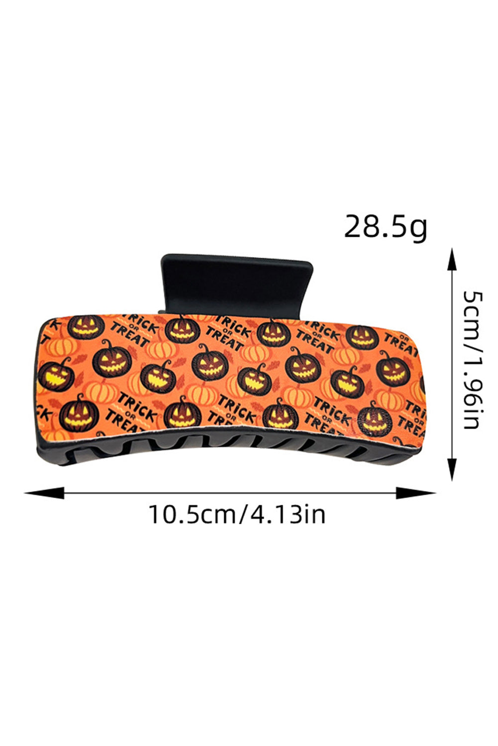 Orange Trick or Treat Halloween Print Hair Clip Headwear JT's Designer Fashion
