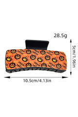 Orange Trick or Treat Halloween Print Hair Clip Headwear JT's Designer Fashion