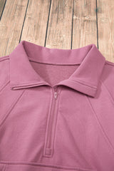 Valerian Quarter Zip Stand Neck Kangaroo Pocket Sweatshirt Sweatshirts & Hoodies JT's Designer Fashion
