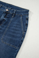 Ashleigh Blue Cropped High Rise Wide Leg Jeans Jeans JT's Designer Fashion
