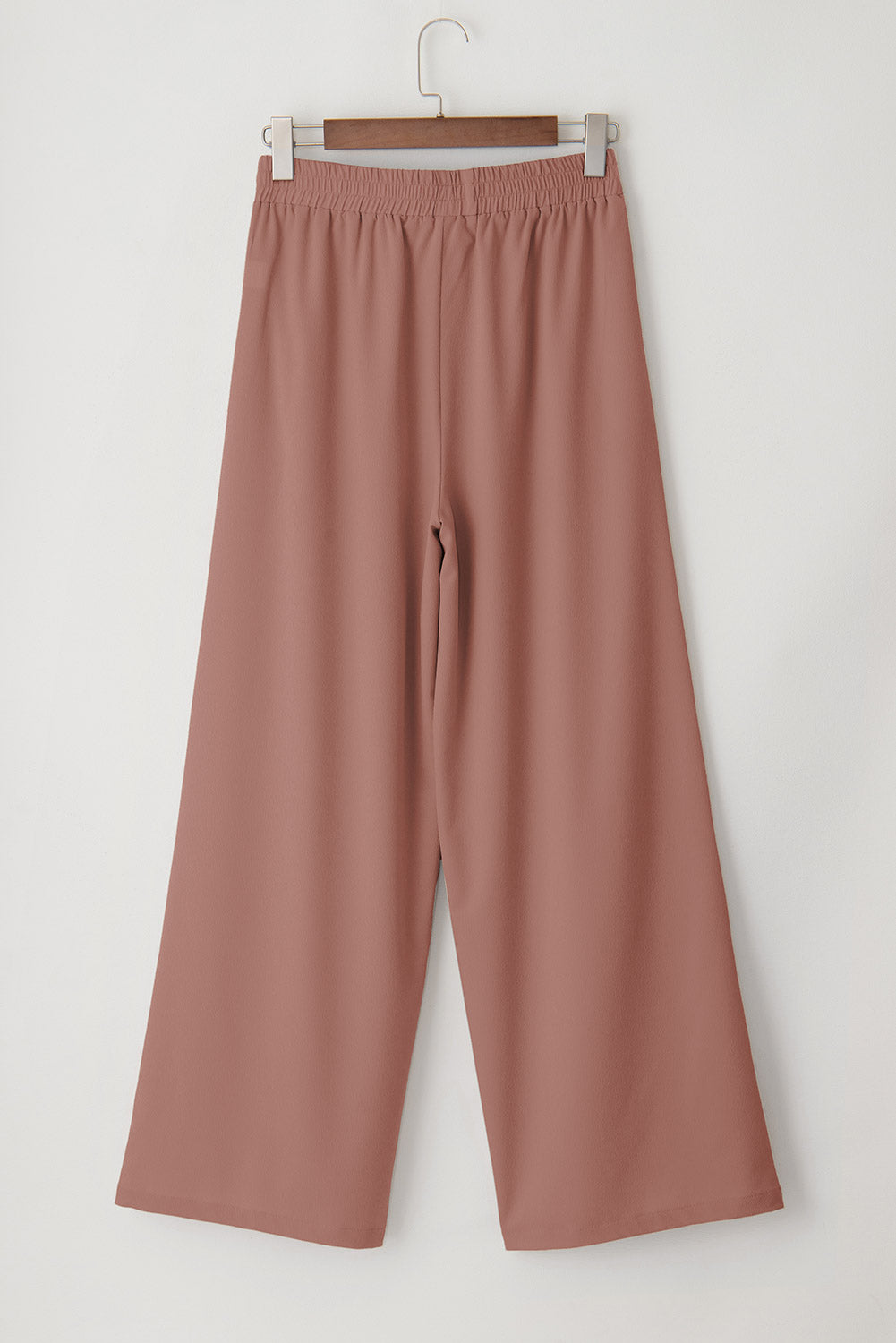Coffee High Waisted Tie Front Side Pocket Wide Leg Flowy Casual Pants Pants & Culotte JT's Designer Fashion