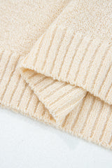 Jet Stream Contrast Flower Detail Colorblock Cuffed Loose Sweater Sweaters JT's Designer Fashion