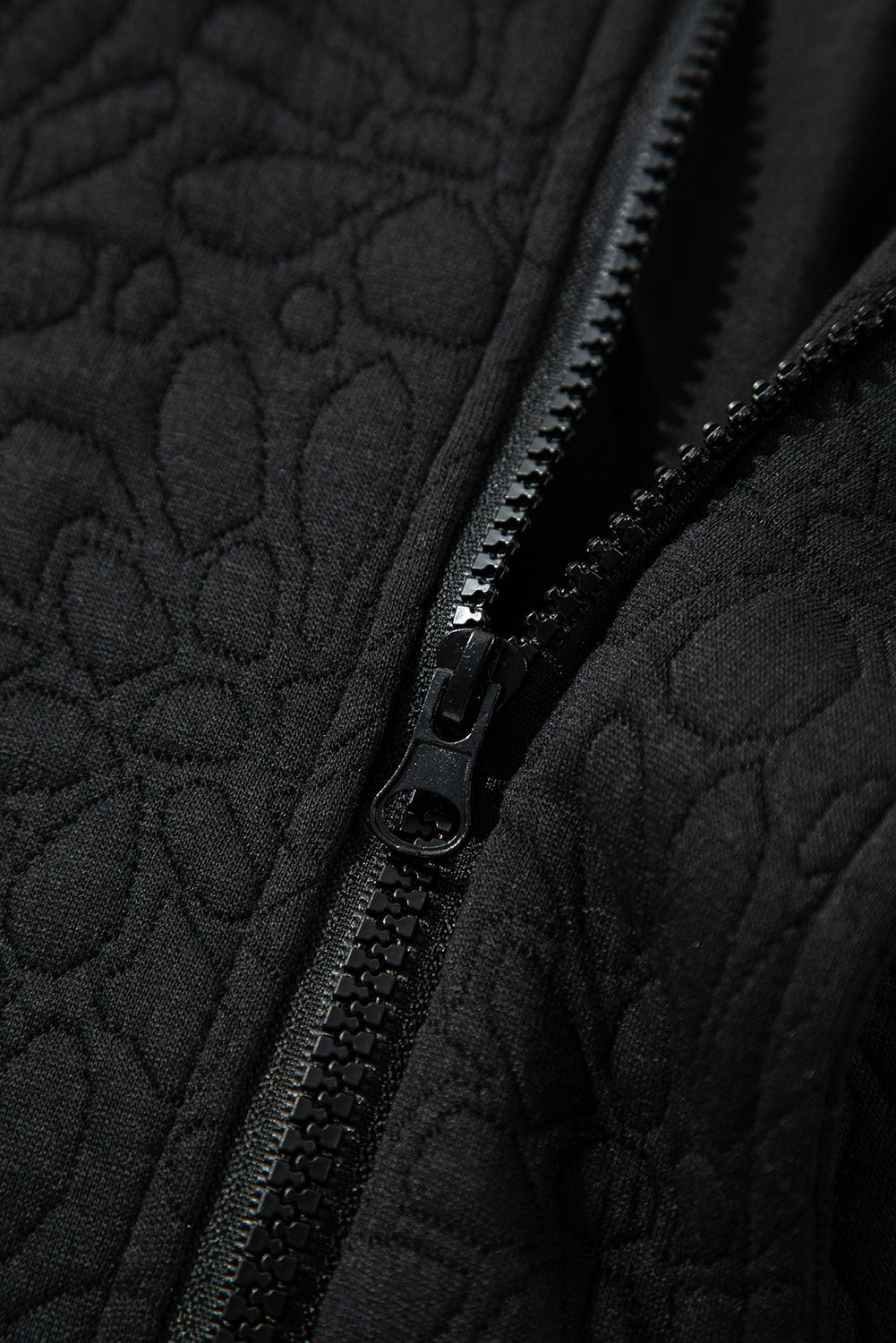 Black Floral Quilted Jacket Jackets JT's Designer Fashion