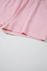 Light Pink 2 Pieces Mineral Wash Cotton Tank Top Lined Split Skirt Set Two Piece Dresses JT's Designer Fashion