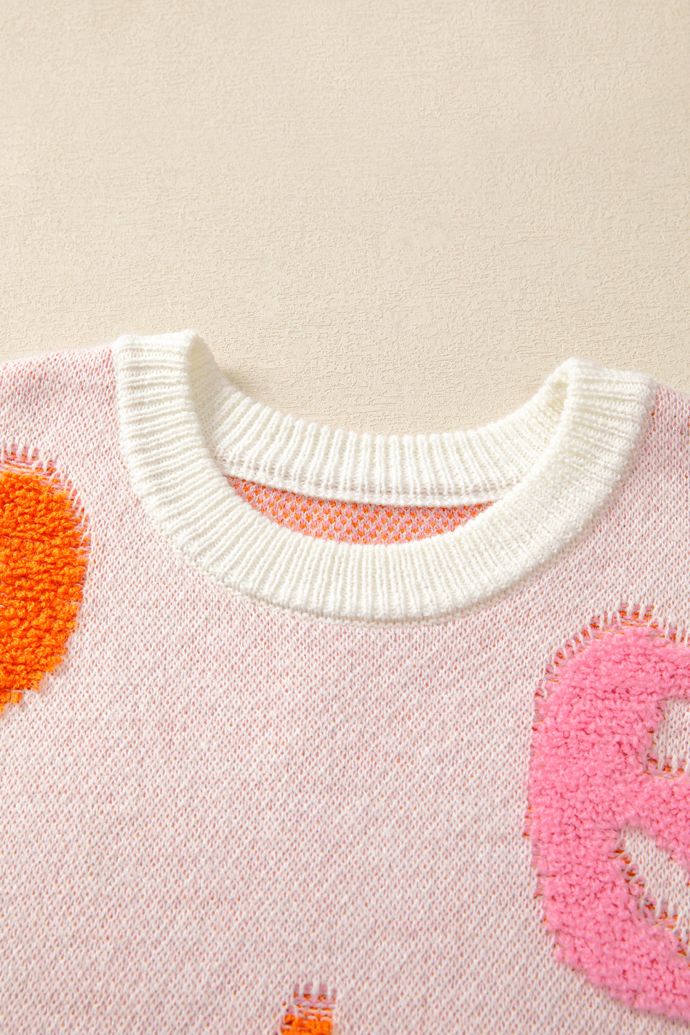 Beige Halloween Cute Pumpkin Pattern Sweater Sweaters JT's Designer Fashion