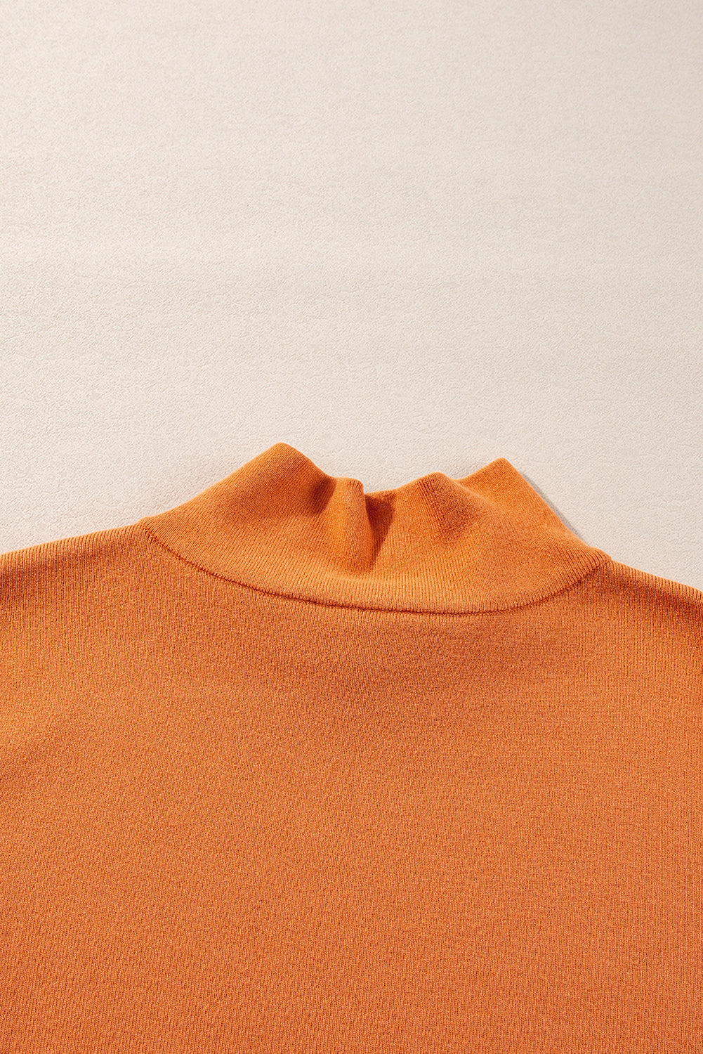 Straw Yellow Color Contrast Edge Mock Neck Slim Fit Sweater Sweaters JT's Designer Fashion