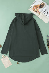 Gray Exposed Seam Raw Edge Hoodie with Pockets Sweatshirts & Hoodies JT's Designer Fashion