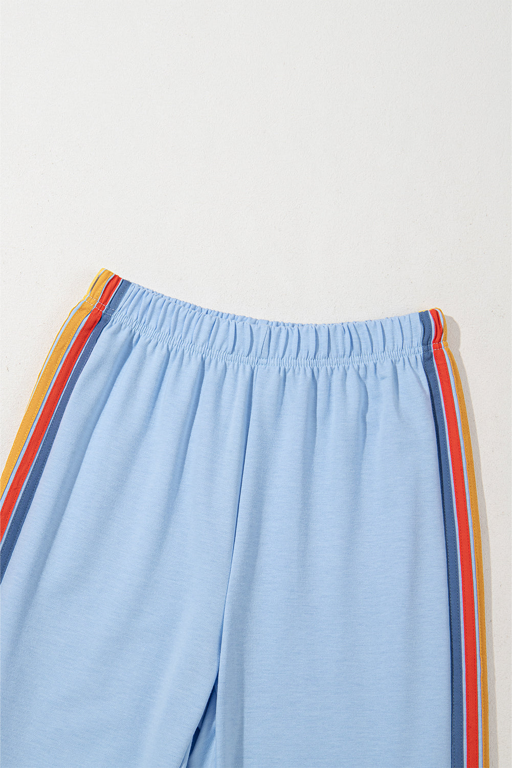 Light Blue Counting Rainbows High Waist Sweatpants Pants & Culotte JT's Designer Fashion