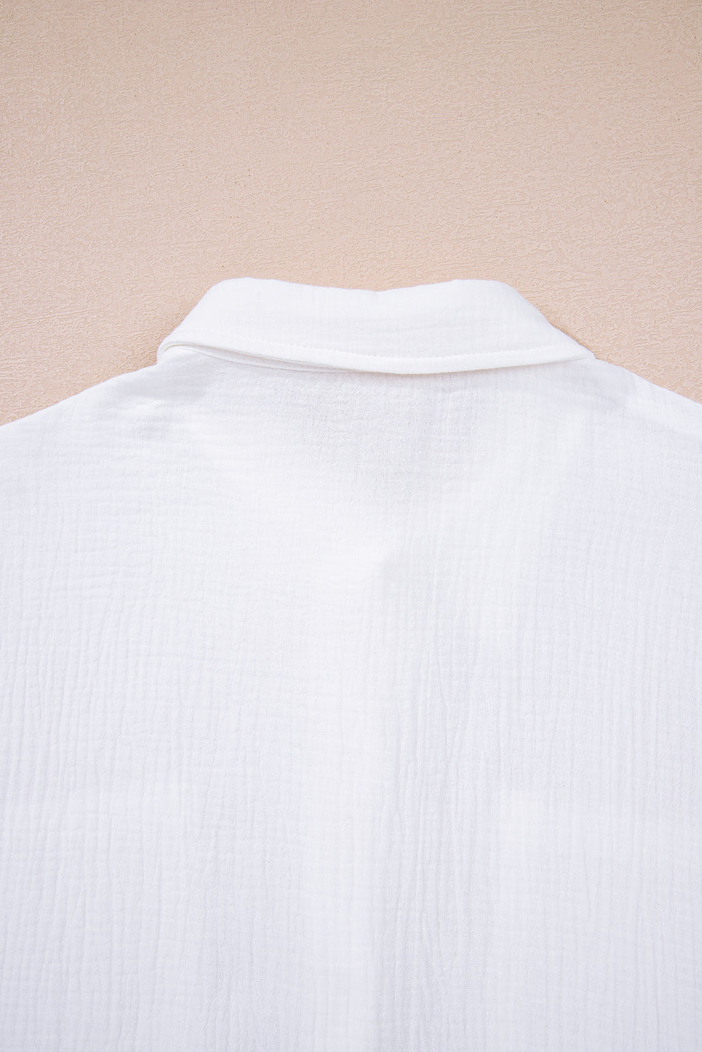White Cotton Gauze Lace Patchwork Long Sleeve Shirt Blouses & Shirts JT's Designer Fashion