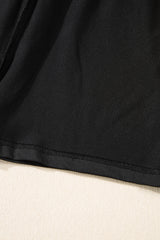 Black Tiered Fringe Trimmed Mini Skirt Skirts & Petticoat JT's Designer Fashion