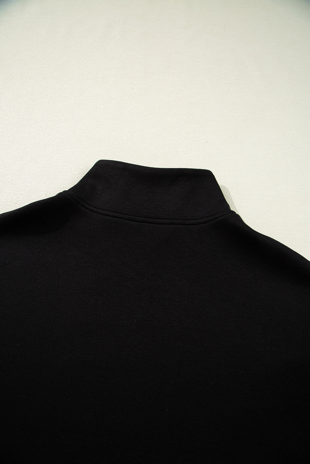 Black Contrast Zipped Stand Collared T Shirt and Short Set Short Sets JT's Designer Fashion