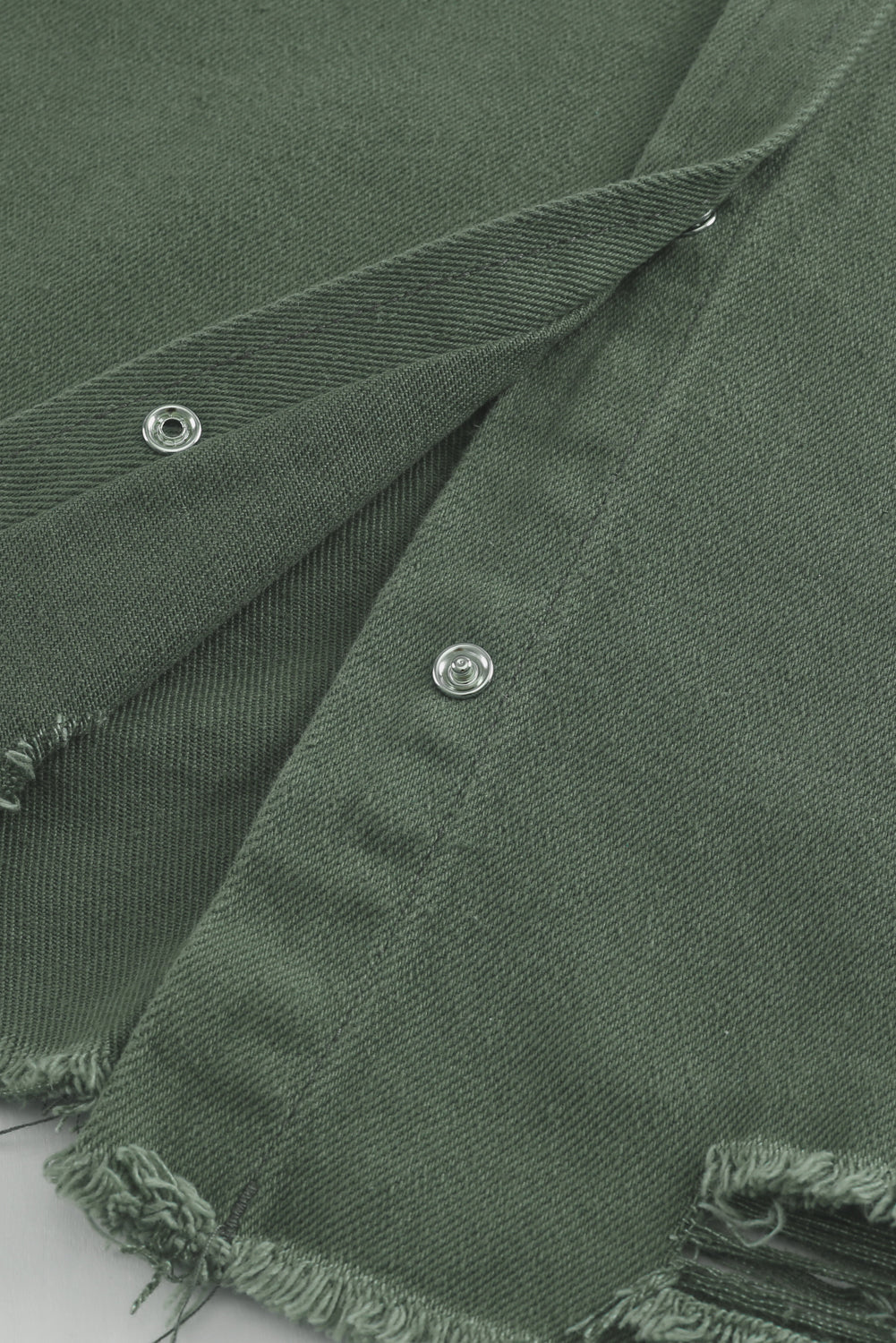 Green Ripped Denim Jacket Denim Jackets JT's Designer Fashion