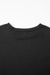 Black Nashville Guitar Print Crew Neck T Shirt Mini Dress T Shirt Dresses JT's Designer Fashion