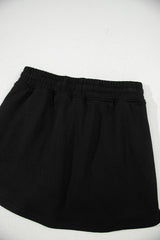 Black French Terry Drawstring Mini Skort with Pockets Skirts & Petticoat JT's Designer Fashion