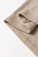 Parchment Seam Detail Lace Contrast Cuffs Raglan Sleeve Top Long Sleeve Tops JT's Designer Fashion