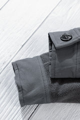 Gray Turn Down Collar Buttoned Shirt Jacket Jackets JT's Designer Fashion