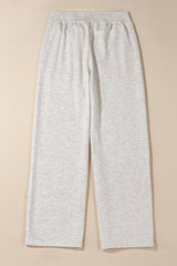 Light Grey Cross-Waist Wide Leg Lounge Pants Pants & Culotte JT's Designer Fashion