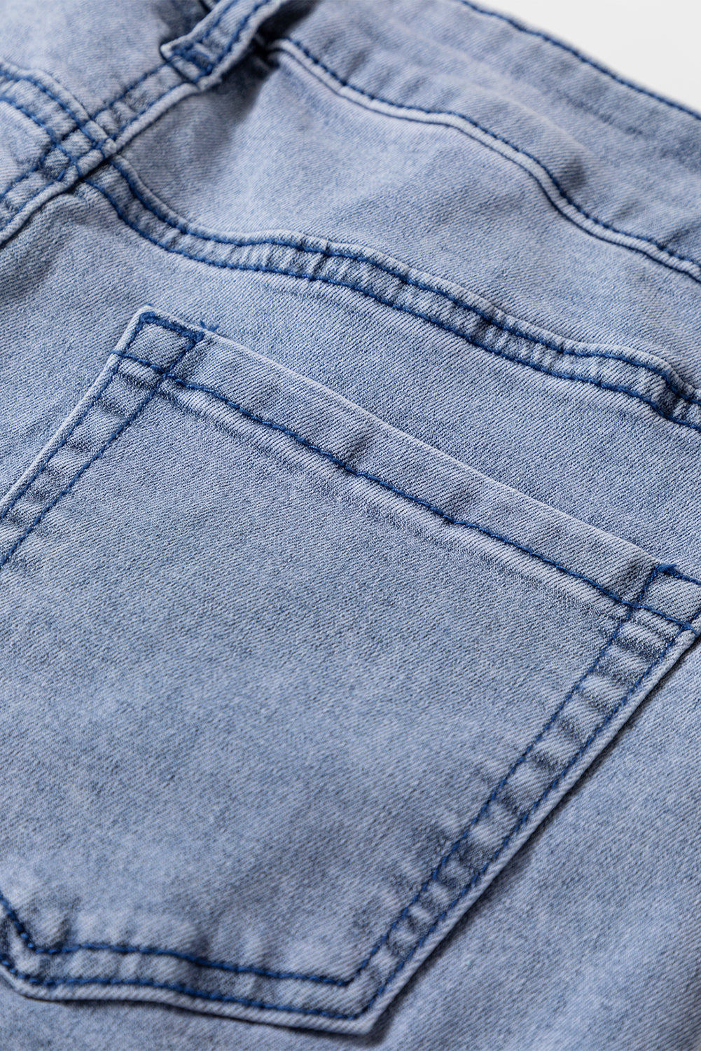Beau Blue High Waist Button Zip Fly Bell Bottom Jeans Jeans JT's Designer Fashion