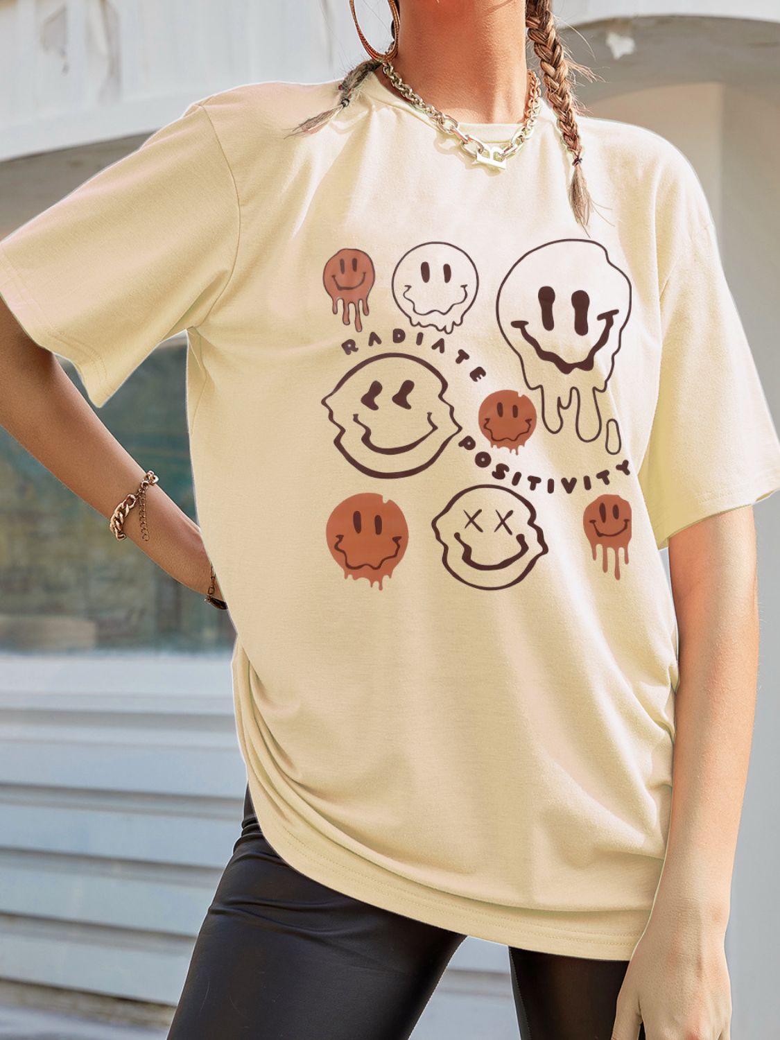 Graphic Round Neck Half Sleeve T-Shirt T-Shirts JT's Designer Fashion