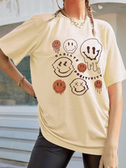 Graphic Round Neck Half Sleeve T-Shirt T-Shirts JT's Designer Fashion