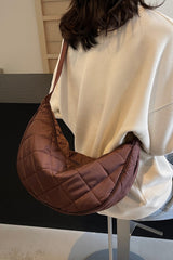 Plaid Quilted Adjustable Strap Crossbody Bag Shoulder Bags JT's Designer Fashion