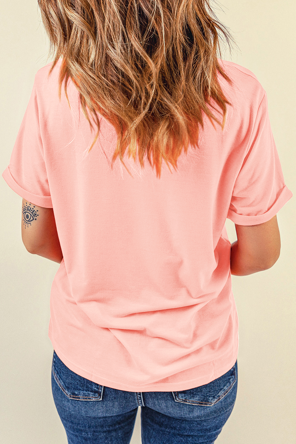 Pink Easter Bunny Chenille Patched Graphic Tee Graphic Tees JT's Designer Fashion