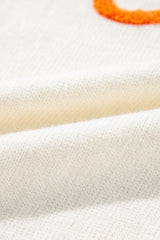 Apricot Boo Knitted Pattern Ribbed Edge Drop Shoulder Sweater Sweaters JT's Designer Fashion