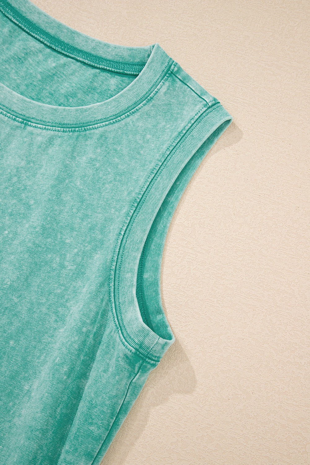Sea Green Mineral Wash Tank Mini Dress with Pockets Mini Dresses JT's Designer Fashion