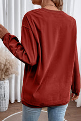 Racing Red MERRY Graphic Corded Christmas Sweatshirt Graphic Sweatshirts JT's Designer Fashion