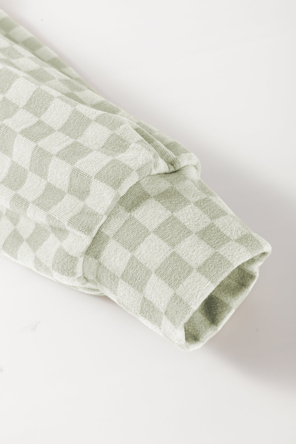 Green Checkered Print Kangaroo Pocket Drawstring Hoodie Sweatshirts & Hoodies JT's Designer Fashion